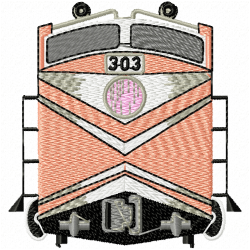 Trains Embroidery Design 3 Trains Embroidery Design 3